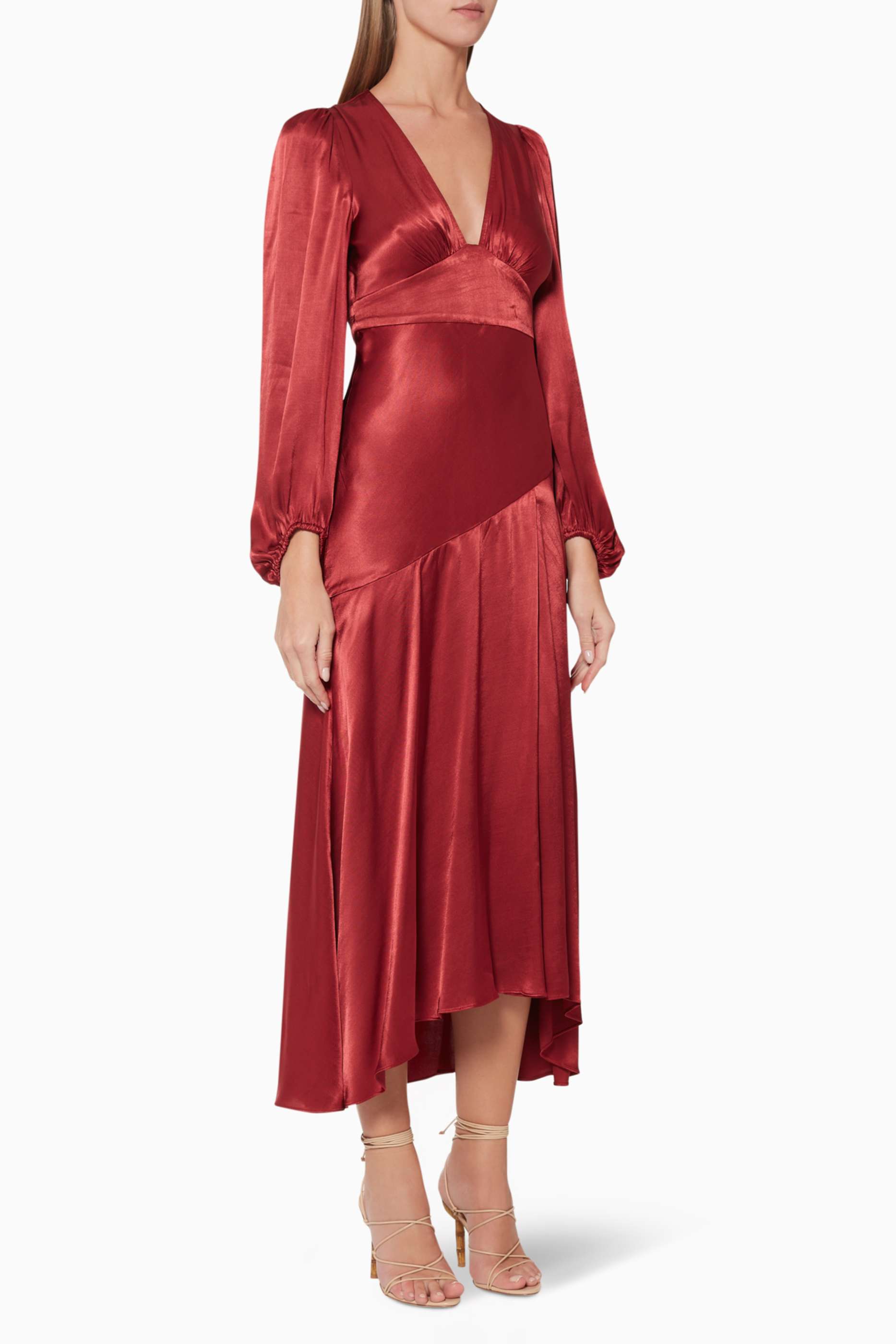 Shop SHONA JOY Red Joan Midi Dress for ...